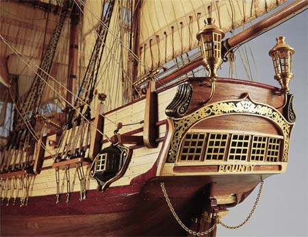 Model lodi Bounty, záď (www. modely-lodi.cz)